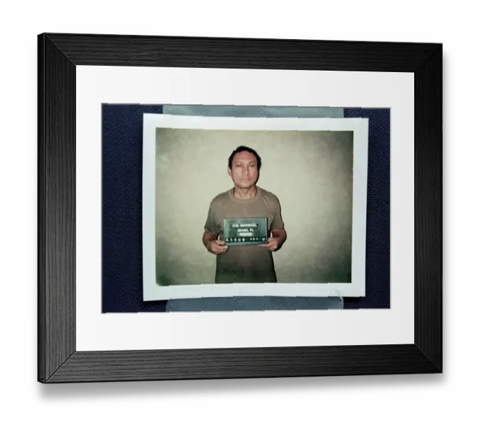 Framed Print : Manuel Noriega Mug Shot Framed Print : Manuel Noriega Mug Shot