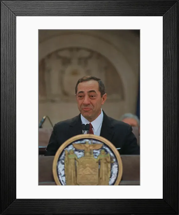 Framed Print : Mario Cuomo Delivering Speech