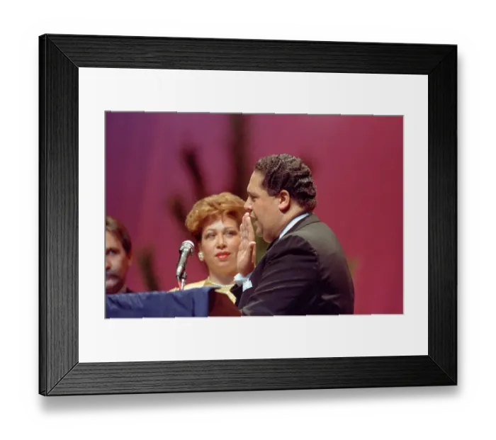 Framed Print : Maynard Jackson Taking Oath of Office Framed Print : Maynard Jackson Taking Oath of Office