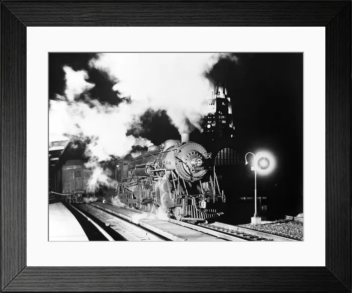 Framed Print : New York City Train Stopping In Buffalo Framed Print : New York City Train Stopping In Buffalo