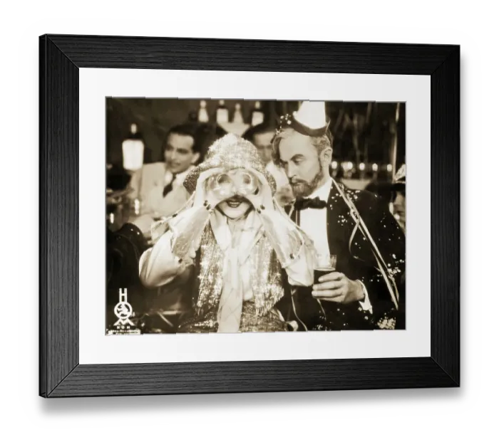 Framed Print : Movie Still of Drunk Couple at New Year's Eve Party Framed Print : Movie Still of Drunk Couple at New Year's Eve Party