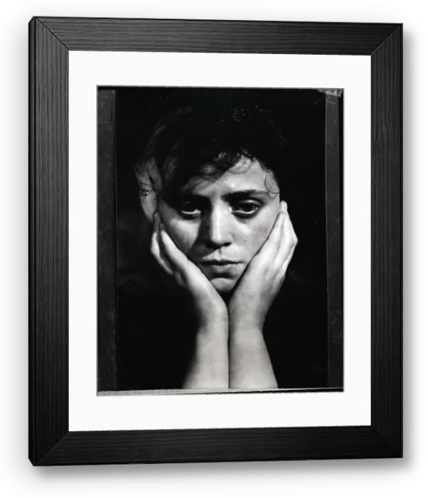 Framed Print : Woman Holding Her Head Framed Print : Woman Holding Her Head