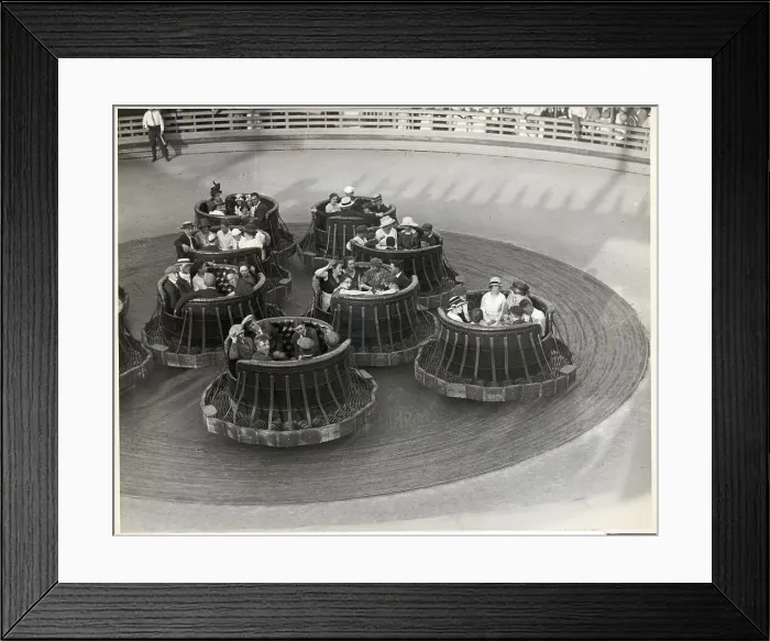 Framed Print : People on Spinning Amusement Ride Framed Print : People on Spinning Amusement Ride