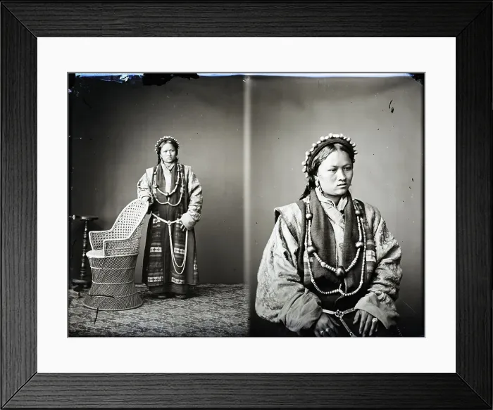 Framed Print : Lepeha, India Woman Wearing Cultural Clothing Framed Print : Lepeha, India Woman Wearing Cultural Clothing