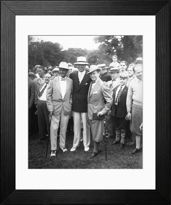 Framed Print : Jack Dempsey Posing with Fight Promoter Framed Print : Jack Dempsey Posing with Fight Promoter