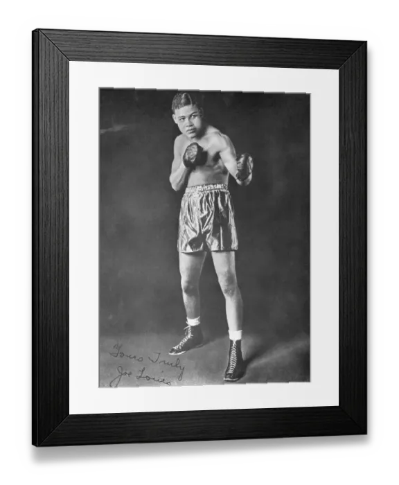 Framed Print : Joe Louis In Fighting Pose Framed Print : Joe Louis In Fighting Pose