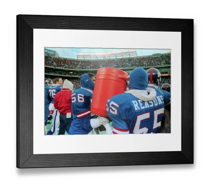 Framed Print : New York Giants Giving Coach Gatorade Shower Framed Print : New York Giants Giving Coach Gatorade Shower
