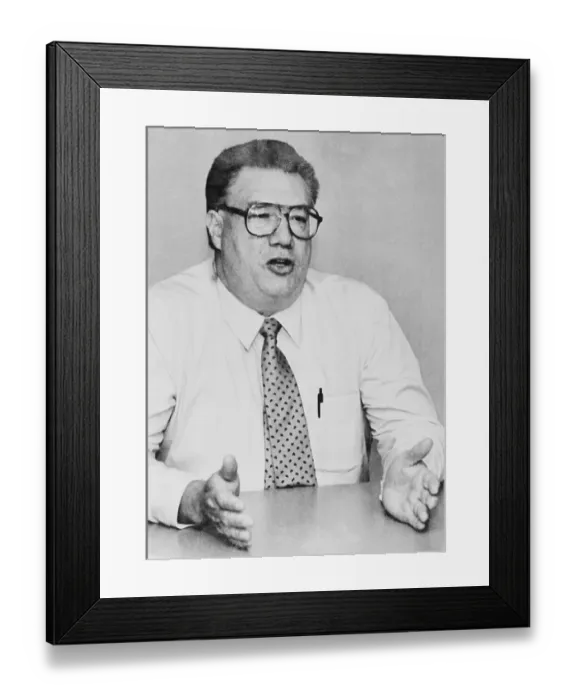 Framed Print : Richard Miller Giving an Interview Framed Print : Richard Miller Giving an Interview