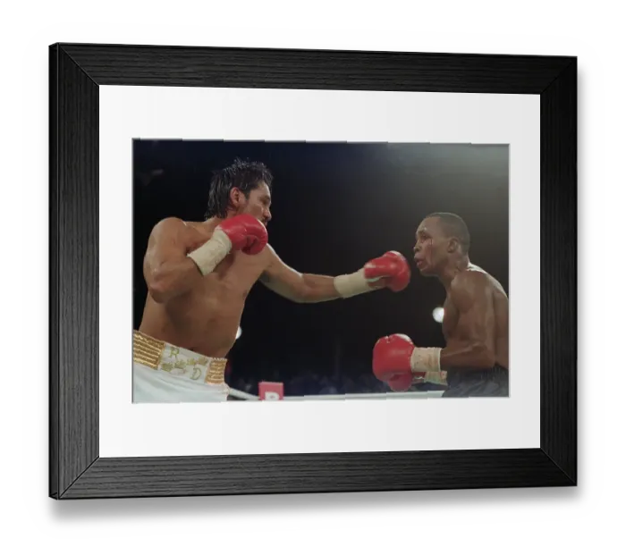 Framed Print : Ray Leonard And Roberto Duran 1989 Framed Print : Ray Leonard And Roberto Duran 1989