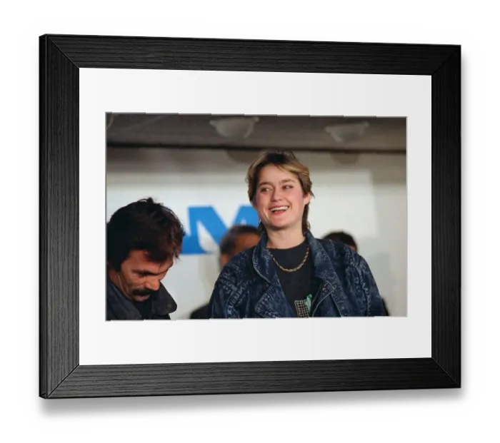 Framed Print : Romanian Gymnast Nadia Comaneci Speaking to Press Framed Print : Romanian Gymnast Nadia Comaneci Speaking to Press