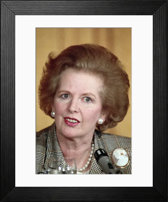 Framed Print : Margaret Thatcher at Press Conference Framed Print : Margaret Thatcher at Press Conference
