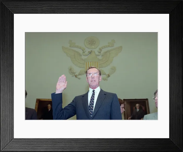 Framed Print : Banker Charles Keating Appearing Before House Banking Committee Framed Print : Banker Charles Keating Appearing Before House Banking Committee