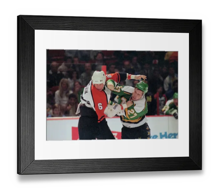 Framed Print : Jeff Chychrun and Shane Churla Fighting on Ice Framed Print : Jeff Chychrun and Shane Churla Fighting on Ice
