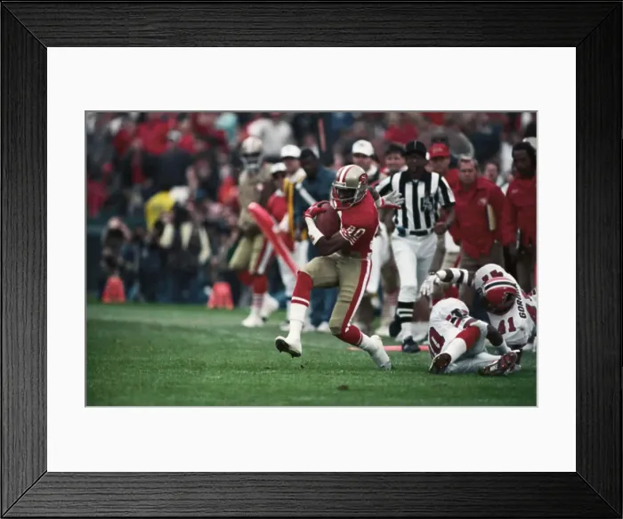 Framed Print : Jerry Rice Making First Down Play Framed Print : Jerry Rice Making First Down Play