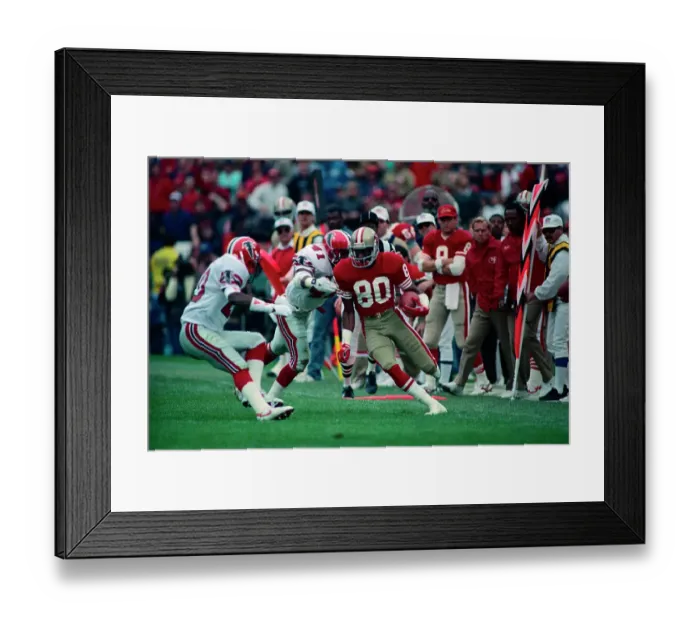 Framed Print : Jerry Rice Making First Down Play Framed Print : Jerry Rice Making First Down Play