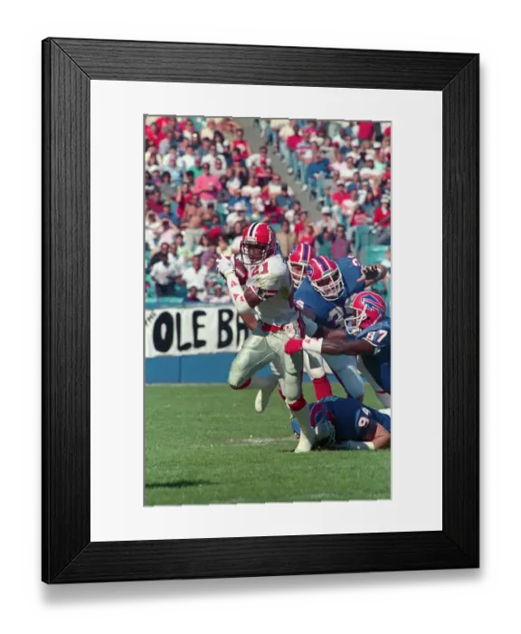 Framed Print : Atlanta Football Player Deion Sanders High Stepping Framed Print : Atlanta Football Player Deion Sanders High Stepping