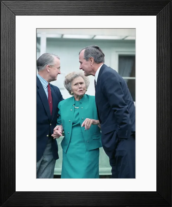 Framed Print : George Bush with His Mother Framed Print : George Bush with His Mother