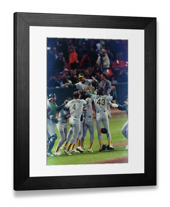 Framed Print : Stan Javier Celebrating with Teammates Framed Print : Stan Javier Celebrating with Teammates