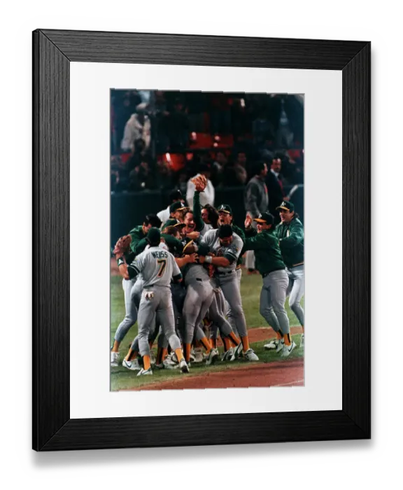 Framed Print : Oakland A's Celebrate World Series Victory Framed Print : Oakland A's Celebrate World Series Victory