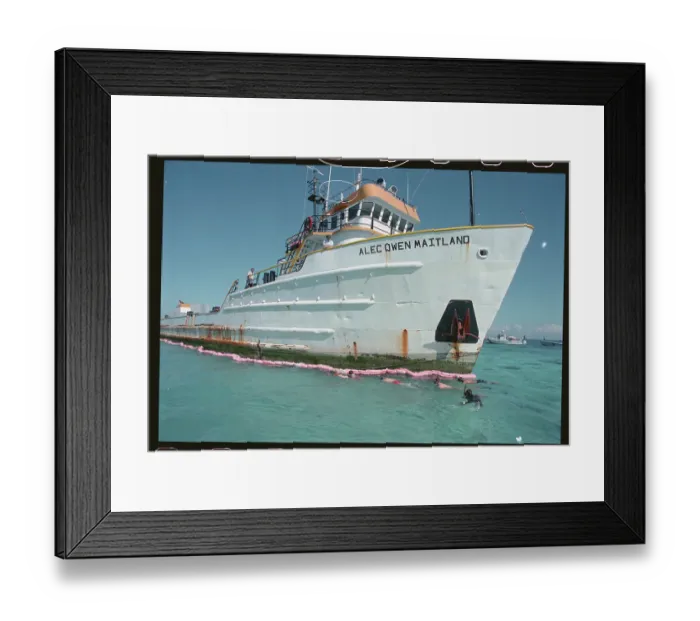 Framed Print : Freighter Aclec Owen After Running Aground
