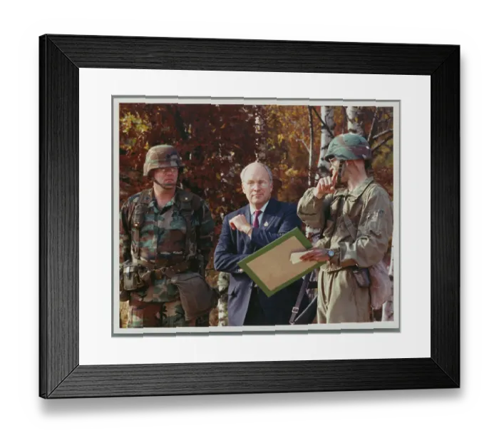 Framed Print : Soldiers Briefing Dick Cheney Framed Print : Soldiers Briefing Dick Cheney
