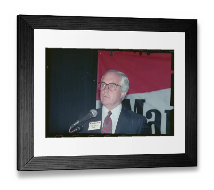 Framed Print : Roger Penske at Microphone Framed Print : Roger Penske at Microphone