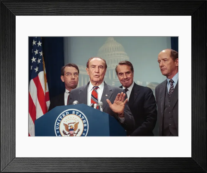Framed Print : Constitutional Amendment Seekers at Podium