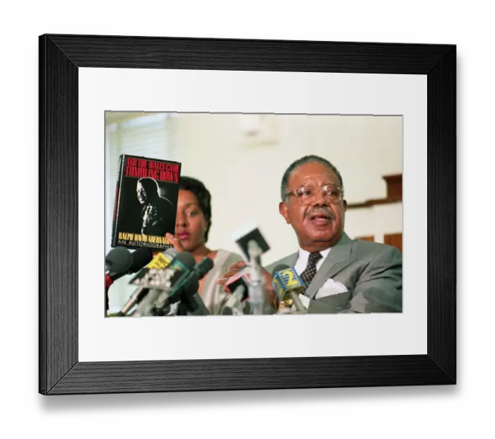 Framed Print : Ralph Abernathy at a Press Conference Framed Print : Ralph Abernathy at a Press Conference