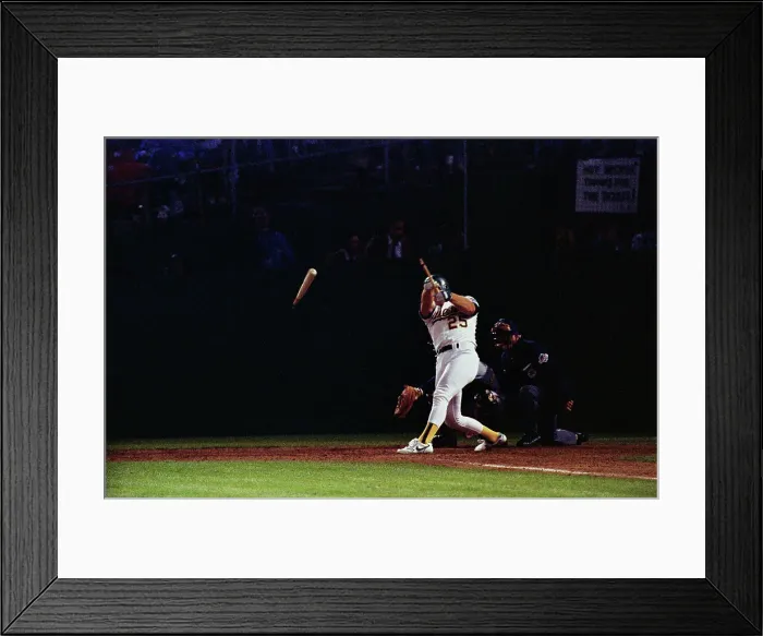 Framed Print : Mark McGwire Holding Broken Bat Framed Print : Mark McGwire Holding Broken Bat
