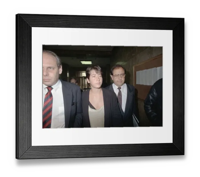 Framed Print : Vanessa Vadim Leaving Court with Her Lawyer