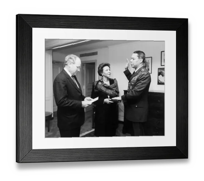 Framed Print : Colin Powell Being Sworn in to Joint Chiefs of Staff Framed Print : Colin Powell Being Sworn in to Joint Chiefs of Staff