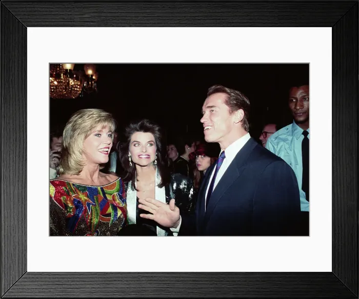 Framed Print : Jane Fonda Talks with Maria Shriver at Benefit Framed Print : Jane Fonda Talks with Maria Shriver at Benefit
