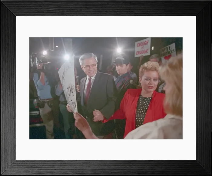 Framed Print : Jim Bakker and Wife Greeting Supporters Framed Print : Jim Bakker and Wife Greeting Supporters