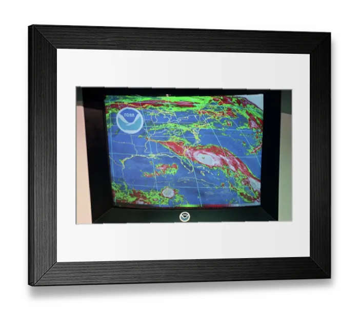 Framed Print : Satellite Tracking of Hurricane Hugo Framed Print : Satellite Tracking of Hurricane Hugo