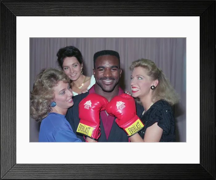 Framed Print : Women Surrounding Evander Holyfield Framed Print : Women Surrounding Evander Holyfield