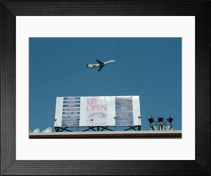 Framed Print : Aircraft Flying Over U.S. Open Framed Print : Aircraft Flying Over U.S. Open