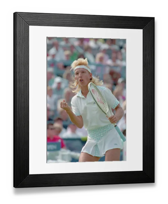 Framed Print : Martina Navratilova Cheering Framed Print : Martina Navratilova Cheering