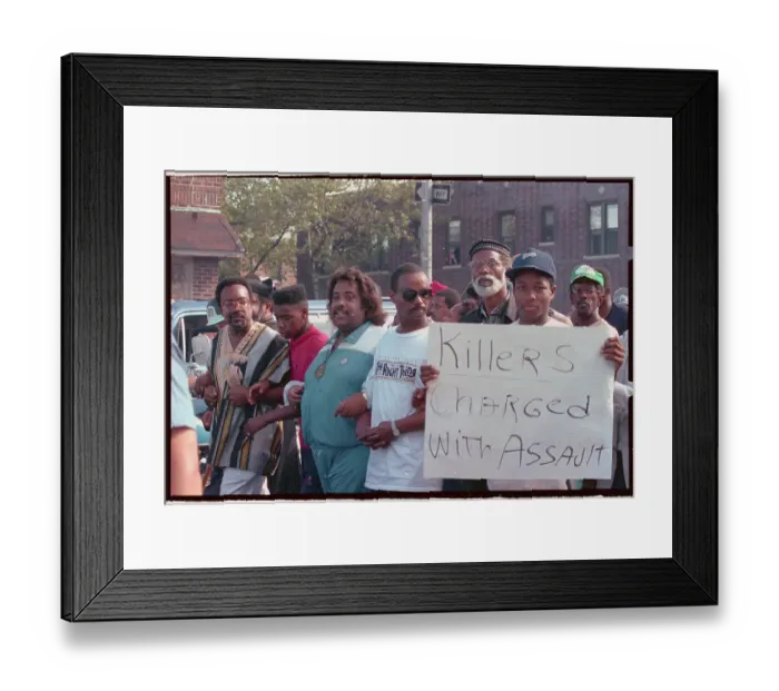 Framed Print : Moses Stewart Marching with Al Sharpton Framed Print : Moses Stewart Marching with Al Sharpton