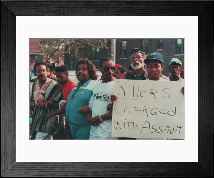 Framed Print : Moses Stewart Marching with Al Sharpton Framed Print : Moses Stewart Marching with Al Sharpton