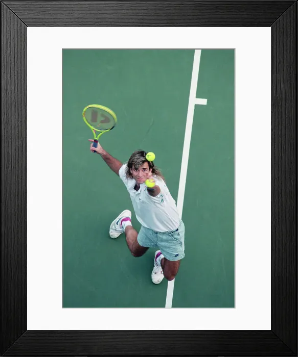 Framed Print : Andre Agassi Serving Framed Print : Andre Agassi Serving