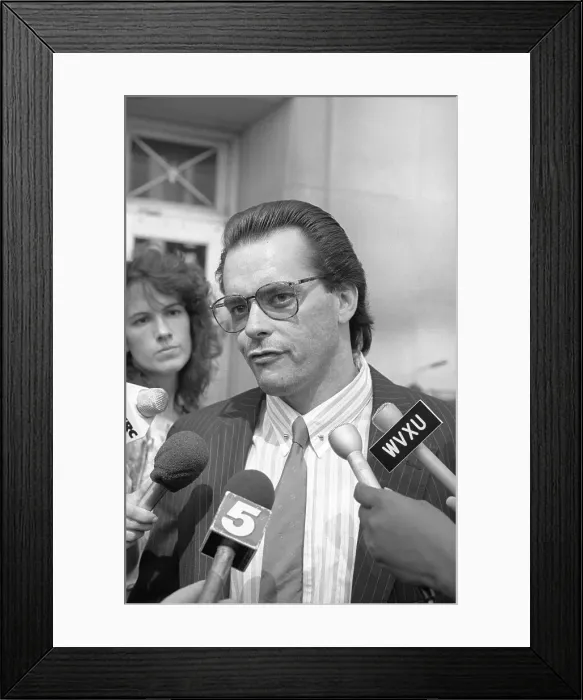 Framed Print : Paul Janszen After Testifying