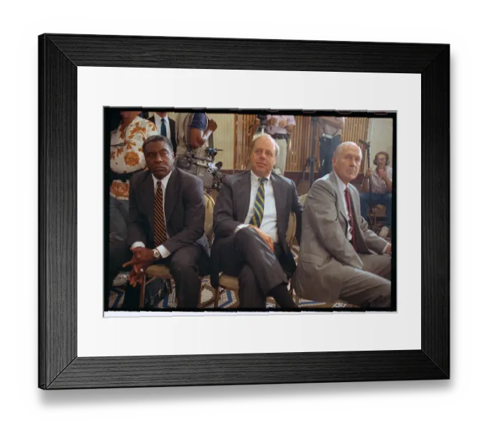 Framed Print : National League President John Dowd and Bobby Brown