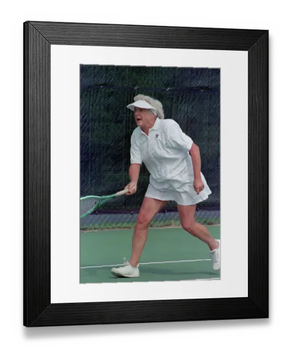 Framed Print : Barbara Bush Playing Tennis Framed Print : Barbara Bush Playing Tennis