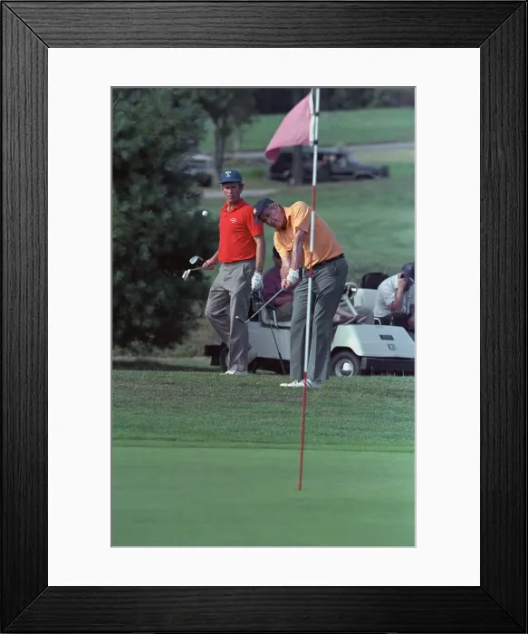 Framed Print : George Bush Swinging Golf Club Framed Print : George Bush Swinging Golf Club