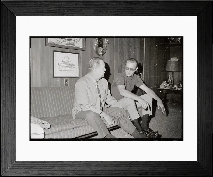 Framed Print : Dave Boswell and Calvin Griffith Sitting on a Couch Framed Print : Dave Boswell and Calvin Griffith Sitting on a Couch