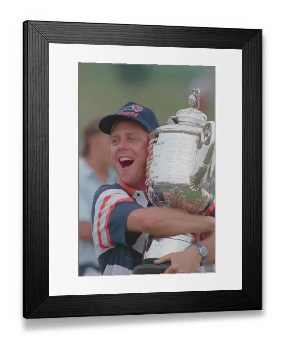 Framed Print : Payne Stewart Hugging Trophy Framed Print : Payne Stewart Hugging Trophy