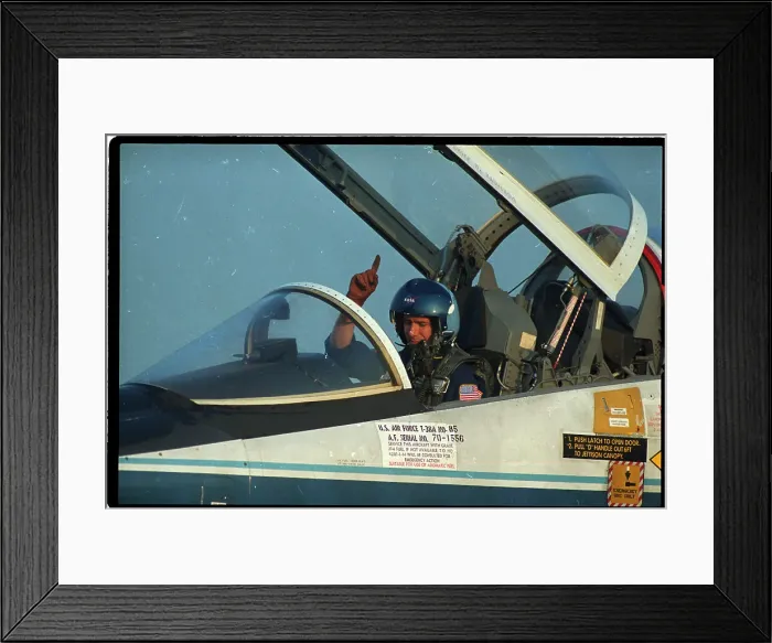 Framed Print : Brewster Shaw Signals from Jet Cockpit Framed Print : Brewster Shaw Signals from Jet Cockpit