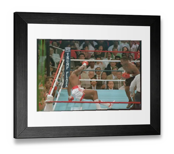 Framed Print : Mike Tyson Knocking Out Carl Williams Framed Print : Mike Tyson Knocking Out Carl Williams