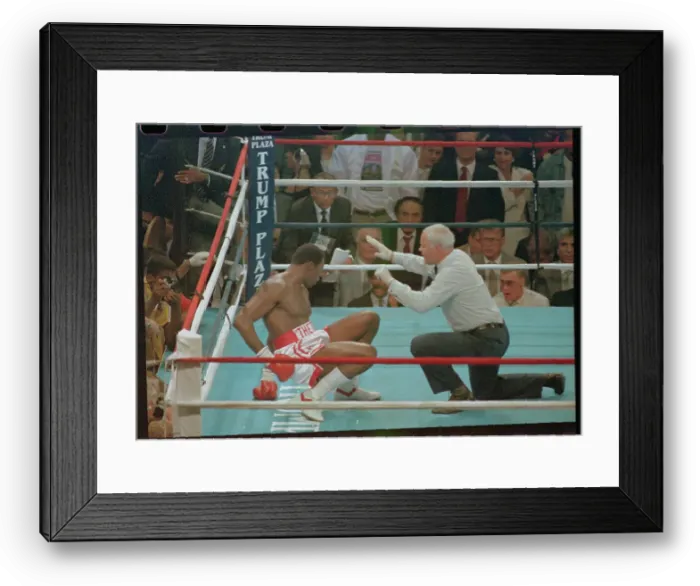 Framed Print : Referee Counting Out Boxer Carl Williams Framed Print : Referee Counting Out Boxer Carl Williams
