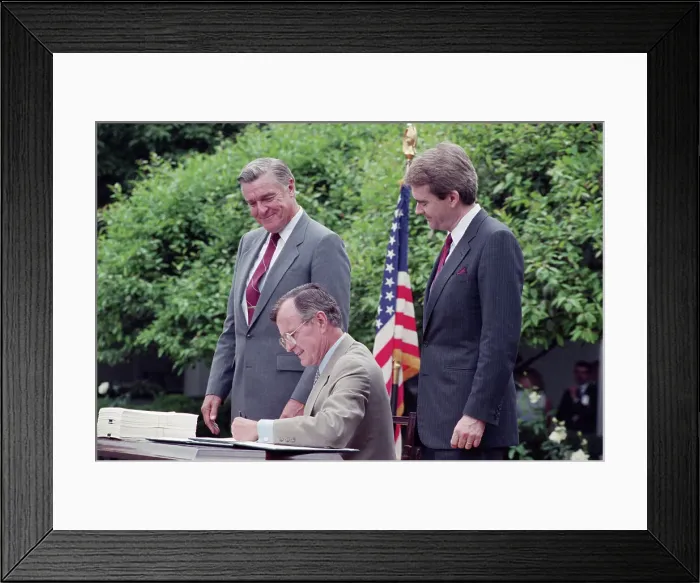 Framed Print : President Bush Signing Paper @ Ceremony Framed Print : President Bush Signing Paper @ Ceremony